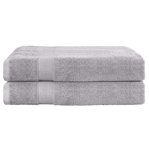 2 Pack Bath Sheets Set Cotton Extra Large Towel Grey - RnR Galore