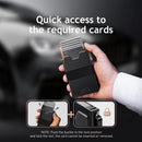2 - Pack Black Metal Thin Slim Men Women Pop Up Wallet (10.1 x 6.9 x 1.7 cm) - RFID Anti - theft Card Holder with box - RnR Galore