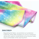 2 - Pack Girls' Sun Protection Swim Cap Set - Cute Cartoon Rainbow Horse Pattern, Quick Dry Nylon Swimming & Wading Hat - RnR Galore
