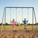 2 Pack Heavy Duty Playground Swing Seats with 66 Inch Plastic Coated Chains for Outdoor Backyard Play - RnR Galore