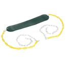 2 Pack Heavy Duty Playground Swing Seats with 66 Inch Plastic Coated Chains for Outdoor Backyard Play - RnR Galore