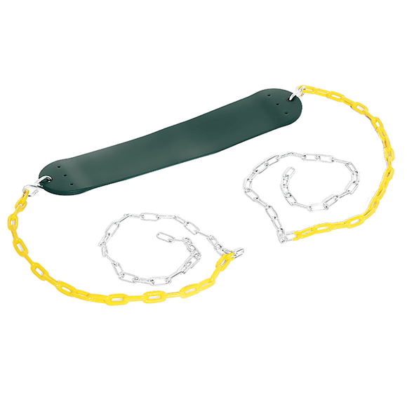 2 Pack Heavy Duty Playground Swing Seats with 66 Inch Plastic Coated Chains for Outdoor Backyard Play - RnR Galore