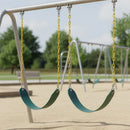 2 Pack Heavy Duty Playground Swing Seats with 66 Inch Plastic Coated Chains for Outdoor Backyard Play - RnR Galore