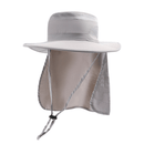 2 - Pack Light Grey Men's Adjustable Sun Protection Hat - Wide Brim, Deep Crown, Quick Dry Breathable Sun Cap with Neck Flap for Hiking & Outdoors - RnR Galore