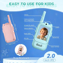 2 - Pack Mini Wireless Video Intercom Set for Children(Blue & Pink) - Educational and Interactive Dual - Frequency Walkie Talkie Toy for Playtime - RnR Galore
