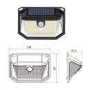 2 - Pack Solar Motion Sensor Wall Light(178 - Bead LED) - 3 Lighting Modes, IP64 Waterproof, Three - Sided Wide - Angle Lighting for Outdoor Security and Garden Lighting - RnR Galore