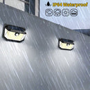 2 - Pack Solar Motion Sensor Wall Light(230 - Bead LED) - 3 Lighting Modes, IP64 Waterproof, Three - Sided Wide - Angle Lighting for Outdoor Security and Garden Lighting - RnR Galore