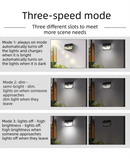 2 - Pack Solar Motion Sensor Wall Light(416 - Bead LED) - 3 Lighting Modes, IP64 Waterproof, Three - Sided Wide - Angle Lighting for Outdoor Security and Garden Lighting - RnR Galore