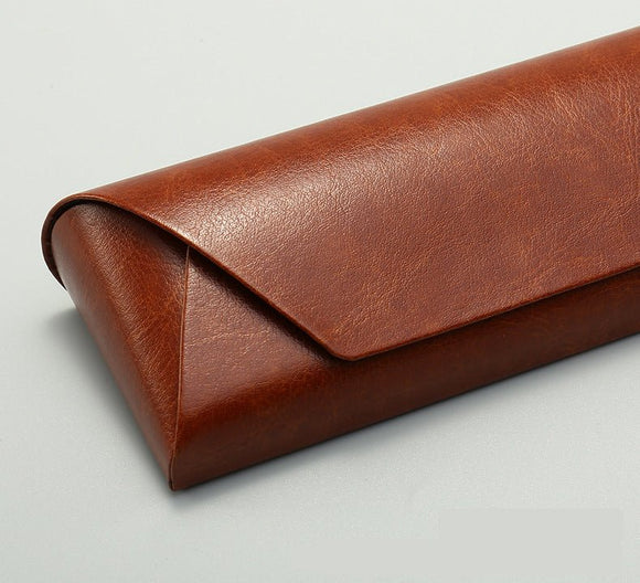 2 Pcs Black Vintage Style PU Leather Eyewear Case - Protective Hard Shell with Soft Lining - RnR Galore