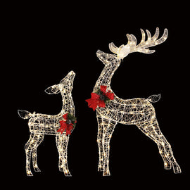 2 PCS Christmas Lights 170 LED Fairy Light Reindeer Decorations Jingle Jollys - RnR Galore