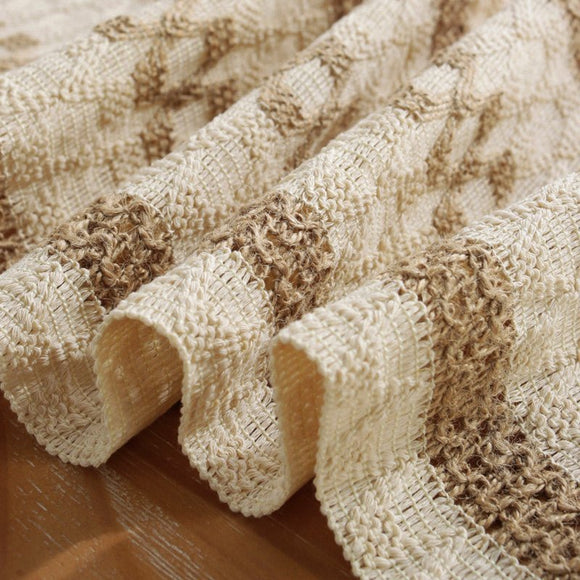 2 - PCS Double bars Bohemian Woven Table Runner with Tassels - Rustic Farmhouse Decor for Dining & Coffee Tables - RnR Galore