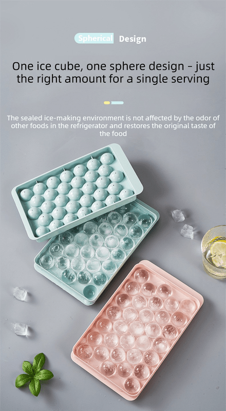 2 PCS Large Diamond Ice Cube Trays with Lids 4 Cavity Geometric Sphere Ice Ball Maker Mould Stackable Hard Plastic for Whiskey Cocktails Blue - RnR Galore