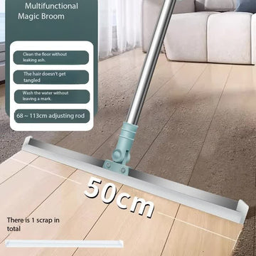 2 PCS Multi - Surface Silicone Squeegee Broom - Extendable & 180 degree Rotatable for Wet/Dry Cleaning(50cm) - RnR Galore