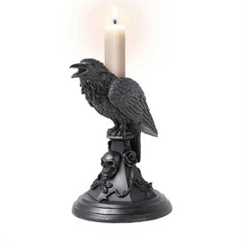 2 - PCS Resin Gothic Raven Candlestick Holder Halloween Home Decor Vintage Animal Statue Candle Stand for Table Centerpiece and Party - RnR Galore