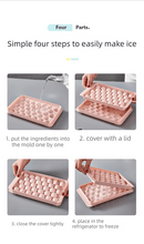 2 PCS Round Ice Cube Trays with Lids 14 Cavity Sphere Ice Ball Maker Mould Stackable Hard Plastic Easy Release for Whiskey Cocktails Pink - RnR Galore