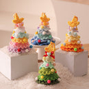 2 Pcs Style B Yellow and Purple Handmade Crochet Christmas Tree Ornament - Festive Hanging Decoration with Jingle Bell - RnR Galore