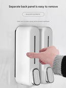 2 Pcs White Modern Wall - Mounted Press Soap Dispenser - 300ml Refillable Pump for Bathroom & Kitchen - RnR Galore