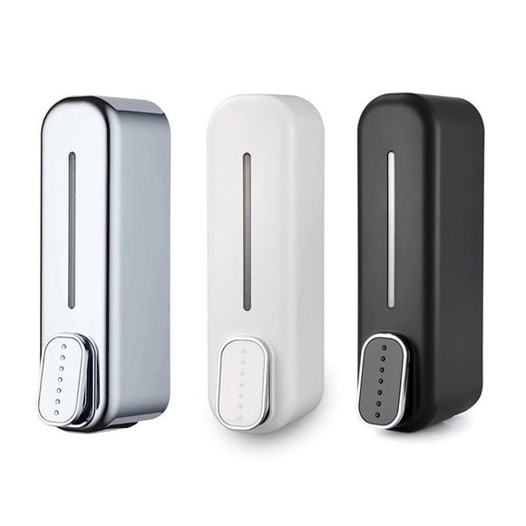 2 Pcs White Modern Wall - Mounted Press Soap Dispenser - 300ml Refillable Pump for Bathroom & Kitchen - RnR Galore