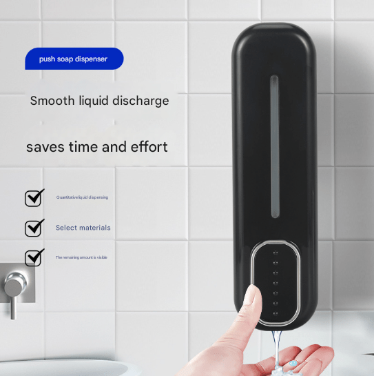 2 Pcs White Modern Wall - Mounted Press Soap Dispenser - 300ml Refillable Pump for Bathroom & Kitchen - RnR Galore