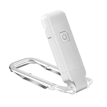 2 Pcs White USB Rechargeable Clip - on LED Book Light - 3 Color Modes & Dimmable Brightness for Eye - Caring Reading - RnR Galore