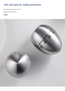 2 - piece Apple and Egg Shape Stainless Steel Kitchen Timer Mechanical Cooking Timer - Wind - Up 60 Minute Countdown Timer - Loud Ring 72dB Baking Tool with Non - Slip Base - Battery - Free Analog Timer for Home Office - RnR Galore