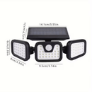 (2 - piece set)74 LED solar sensor lights with motion sensors, 3 - level brightness mode outdoor wall lights, suitable for front doors, courtyards, garages, and terraces - RnR Galore