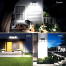 (2 - piece set)74 LED solar sensor lights with motion sensors, 3 - level brightness mode outdoor wall lights, suitable for front doors, courtyards, garages, and terraces - RnR Galore