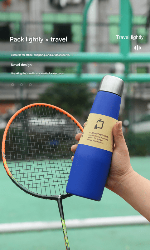 2 - piece White and Black Premium 304 Stainless Steel Vacuum Insulated Water Bottle - 532ml Large Capacity Sports Flask with 12 - 24 Hour Thermal Retention, Leak - Proof Portable Travel Mug for Gym, Office, Car and Outdoor Activities - RnR Galore