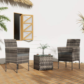 2 Seater PE Rattan Outdoor Furniture Chat Set - Mixed Grey - RnR Galore