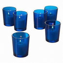 20 Pack Blue Glass Votive Tealight Candle Holders House Party Centerpiece Xmas Wedding Decor Glass Candlestick Party Decorations Bridal Baby Shower Event - RnR Galore
