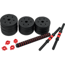 20kg Adjustable Rubber Dumbbell Set Barbell Home GYM Exercise Weights - RnR Galore