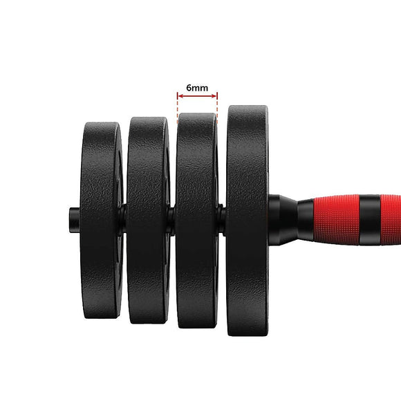20kg Adjustable Rubber Dumbbell Set Barbell Home GYM Exercise Weights - RnR Galore