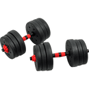 20kg Adjustable Rubber Dumbbell Set Barbell Home GYM Exercise Weights - RnR Galore