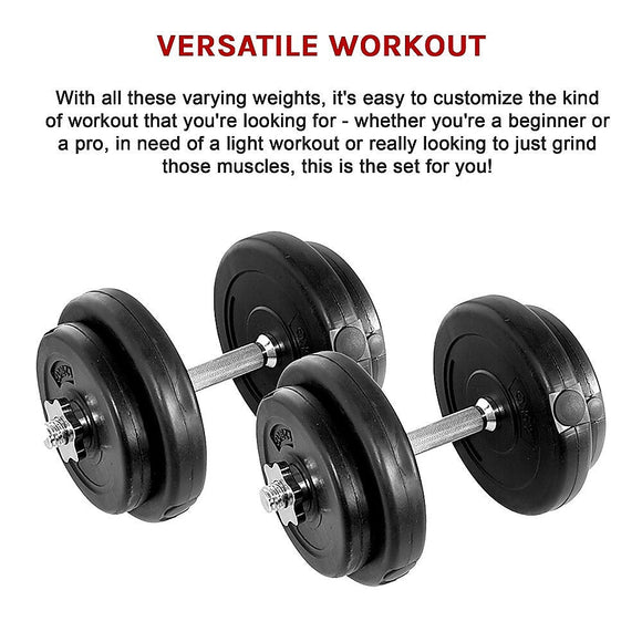 20KG Dumbbell Adjustable Weight Set - RnR Galore