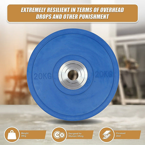 20KG PRO Olympic Rubber Bumper Weight Plate - RnR Galore