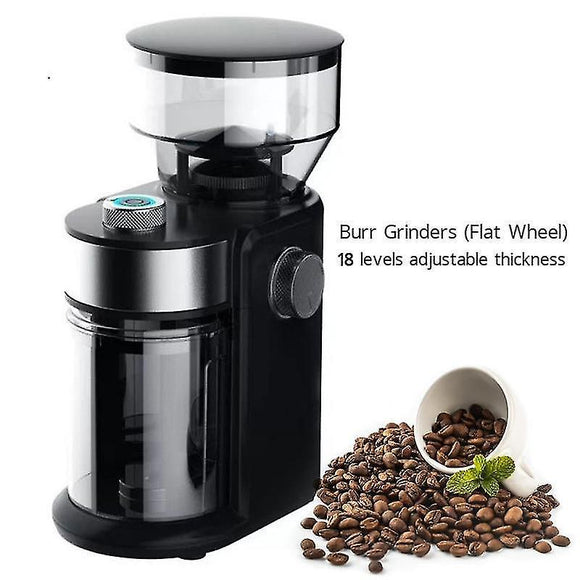 220V Flat Wheel Electric Burr Coffee Grinder Machine - High Efficiency Mill - RnR Galore