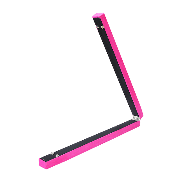 2.2m Gymnastics Folding Balance Beam Pink Synthetic Suede - RnR Galore