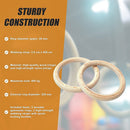 235mm Wooden Gymnastic Rings – Olympic Gym Strength Training & Fitness - RnR Galore