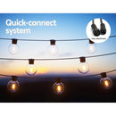 23m Solar Festoon Lights Outdoor LED String Light Wedding Party Christmas Decor - RnR Galore
