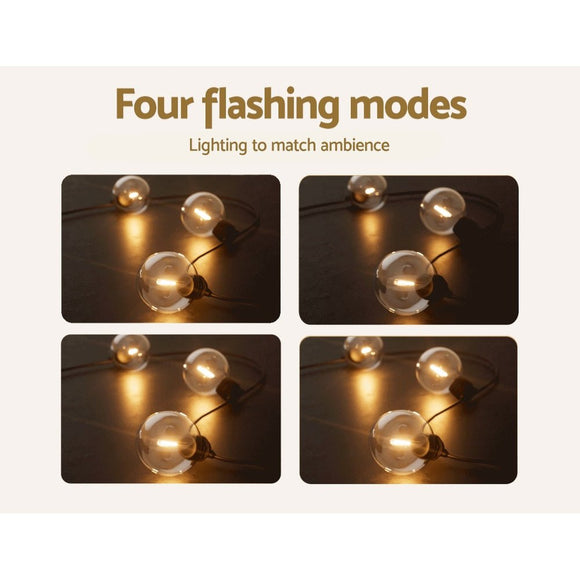 23m Solar Festoon Lights Outdoor LED String Light Wedding Party Christmas Decor - RnR Galore