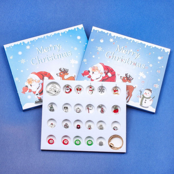 24 - Day Christmas Advent Calendar DIY Bracelet Set, Festive Charm & Bead Kit for Aussie Xmas Gifting & Crafting - RnR Galore