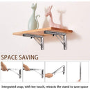 250Mm Folding Wall Shelf, 2 pcs Stainless Steel Folding Bracket, Garage Shelf Support Frame, Heavy Duty Bracket For - RnR Galore
