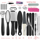 27 Piece Professional Pedicure Foot Care Kit Stainless Steel Callus Remover Heel Rasp and Manicure Set for Dead Skin Removal Home Salon Tools - RnR Galore