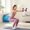 2kg Dumbbells Pair PVC Hand Weights Rubber Coated - RnR Galore