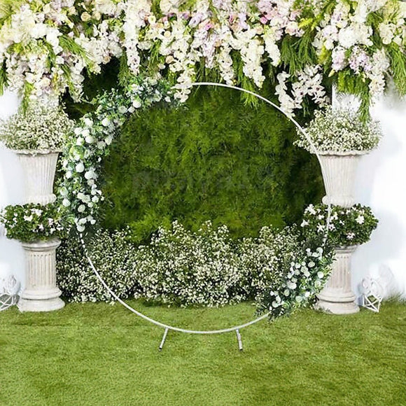 2M Wedding Hoop Round Circle Arch Backdrop Flower Display Stand Frame Background - RnR Galore
