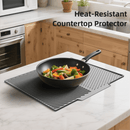 2PC Grey Multi - Use Drain Mat (37x27 cm) – Non - Slip Heat Protection for Dish Drying & Prep - RnR Galore