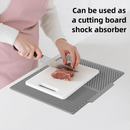 2PC Grey Multi - Use Drain Mat (43x33 cm) – Non - Slip Heat Protection for Dish Drying & Prep - RnR Galore