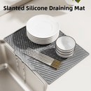 2PC Grey Multi - Use Drain Mat (43x33 cm) – Non - Slip Heat Protection for Dish Drying & Prep - RnR Galore