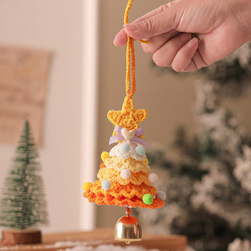 2PCS Multicolor - purple Handmade - Style Crochet Christmas Tree Ornament - Festive Plush Hanging Decor for Home & Car - RnR Galore
