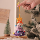 2PCS Purple Handmade - Style Crochet Christmas Tree Ornament - Festive Plush Hanging Decor for Home & Car - RnR Galore